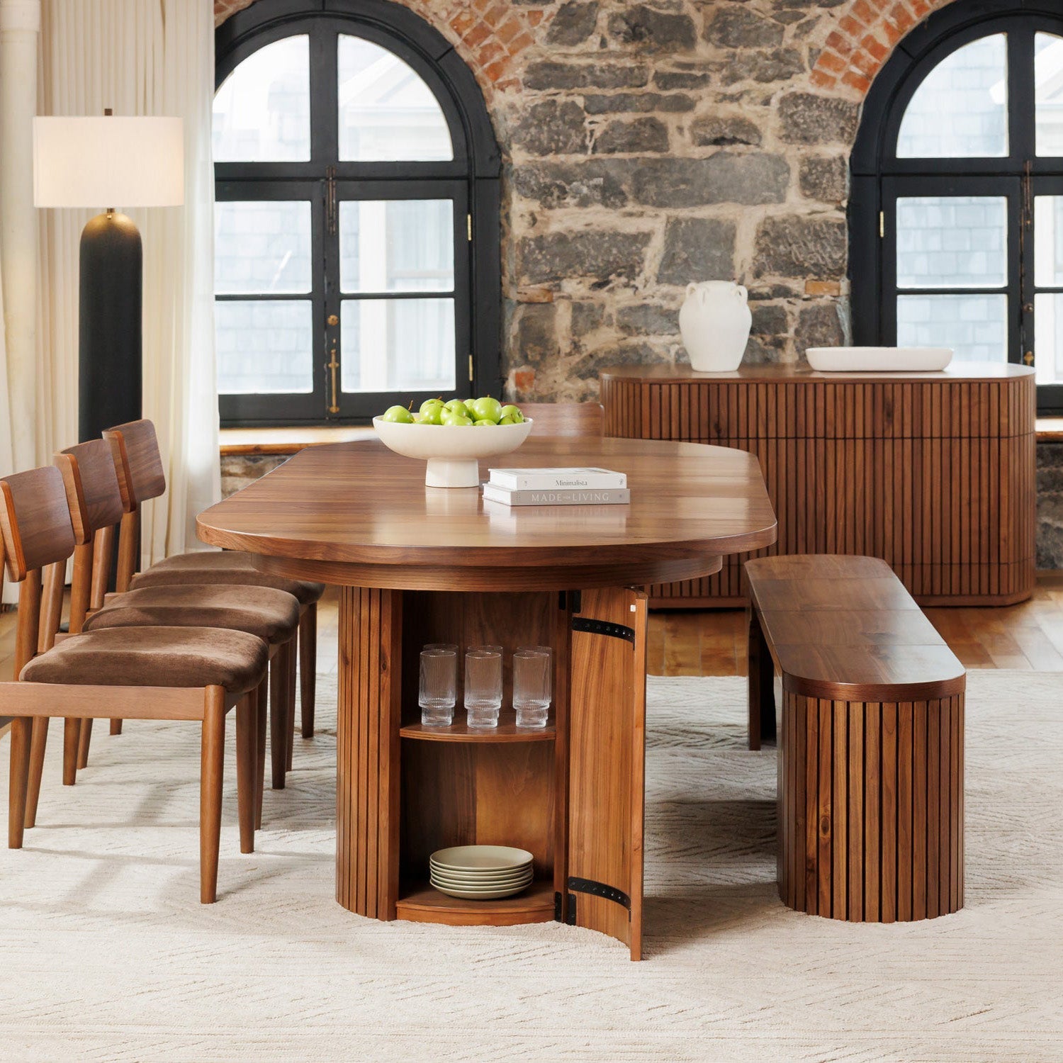 Transformer - Table à manger Ronde - Noyer Royale