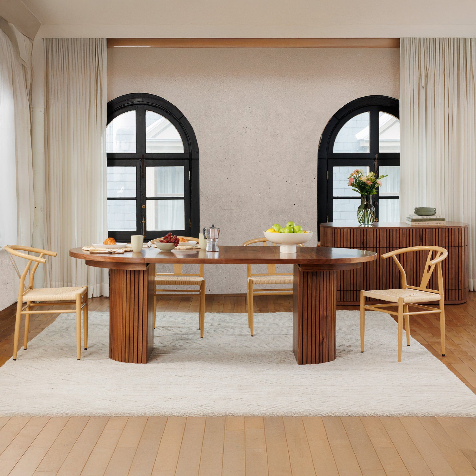 Transformer - Table à manger Ronde - Noyer Royale