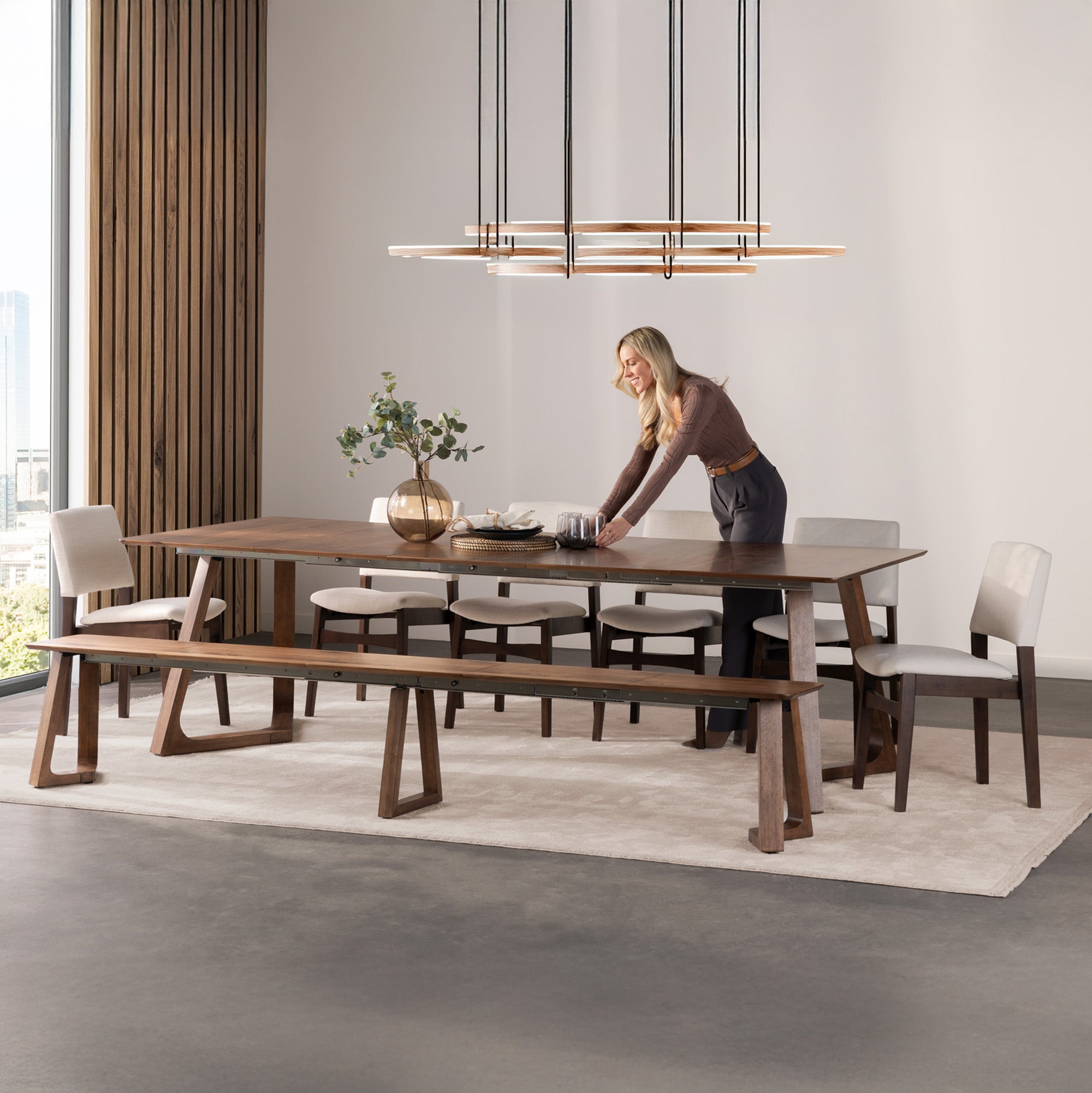 Transformer - Nova Dining Table - Royal Walnut – Meubles Chévous