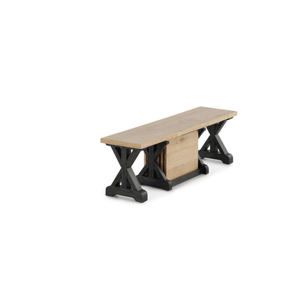 Transformer - Banc Gather - Chêne belge / Noir patiné - vue 3