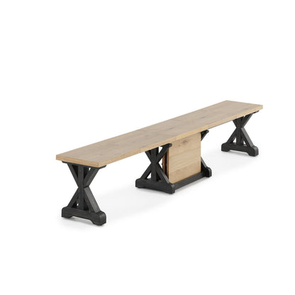 Transformer - Banc Gather - Chêne belge / Noir patiné - vue 5