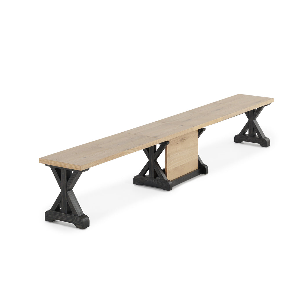Transformer - Banc Gather - Chêne belge / Noir patiné - vue 6