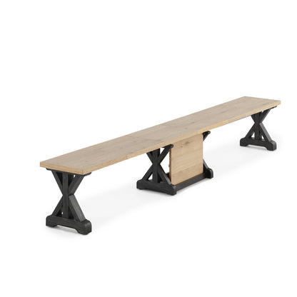 Transformer - Banc Gather - Chêne belge / Noir patiné - vue 6