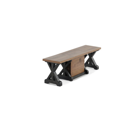 Transformer - Banc Gather - Châtaignier français / Noir patiné - vue 3