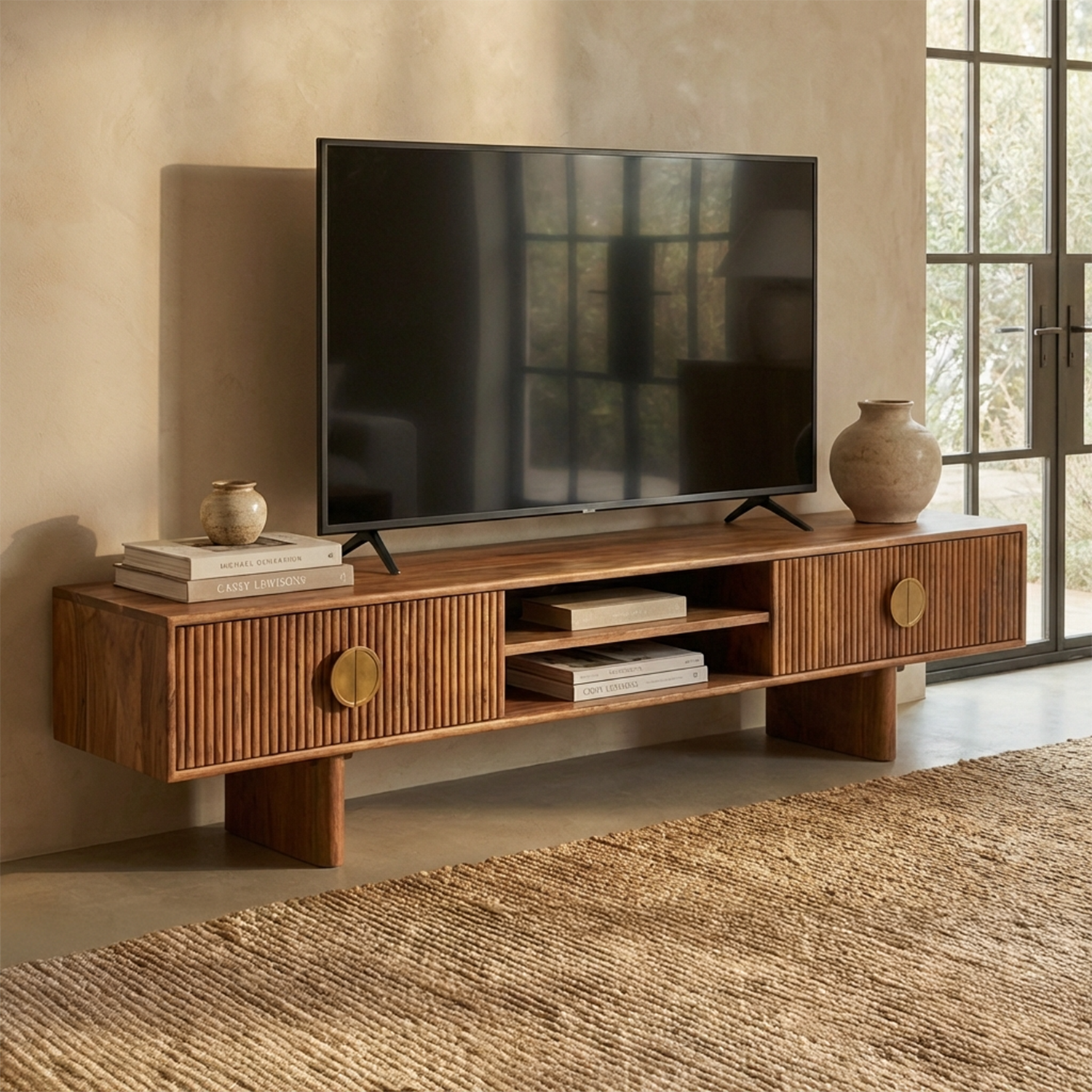 Byron - TV Stand - Solid Wood - 78 in