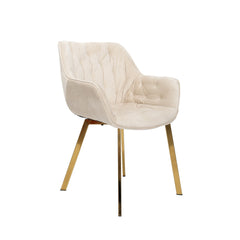 Felicia - Chaise de Salle à Manger - Velour Beige