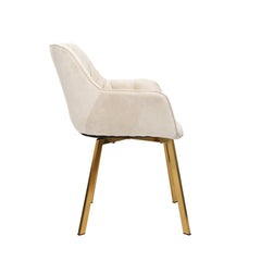 Felicia - Chaise de Salle à Manger - Velour Beige