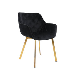 Felicia - Dining Chair - Black Velvet