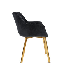 Felicia - Dining Chair - Black Velvet