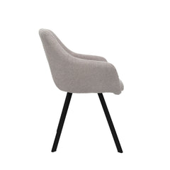 Selene - Dining Chair - Grey Boucle Fabric