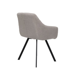 Selene - Dining Chair - Grey Boucle Fabric