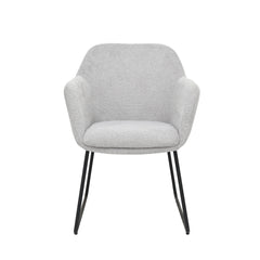 Amara - Dining Chair - Grey Linen Fabric