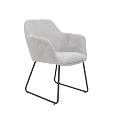 Amara - Dining Chair - Grey Linen Fabric