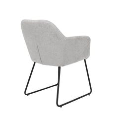 Amara - Dining Chair - Grey Linen Fabric