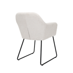 Amara - Dining Chair - Beige Linen Fabric