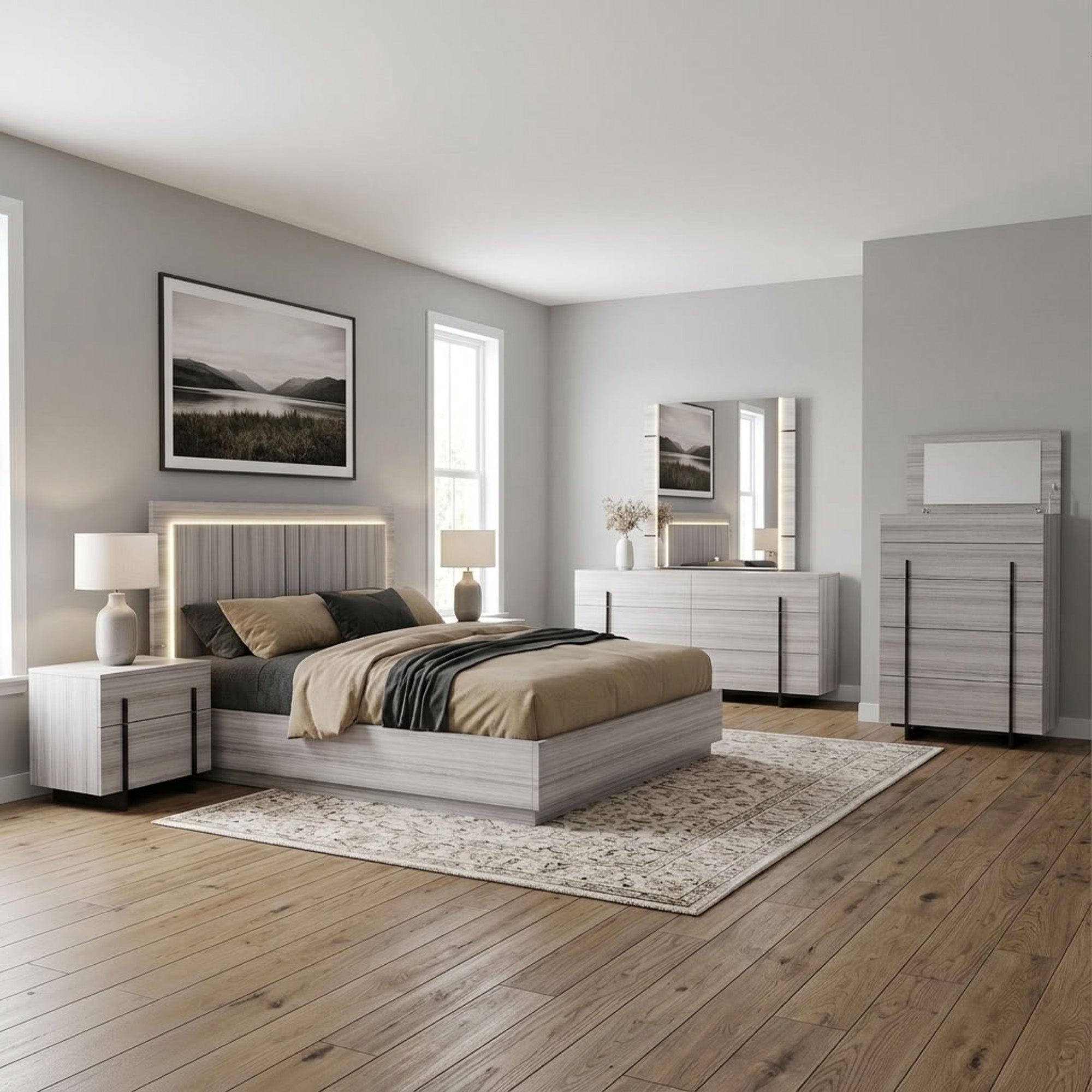 Venice - Bedroom Set - Grey