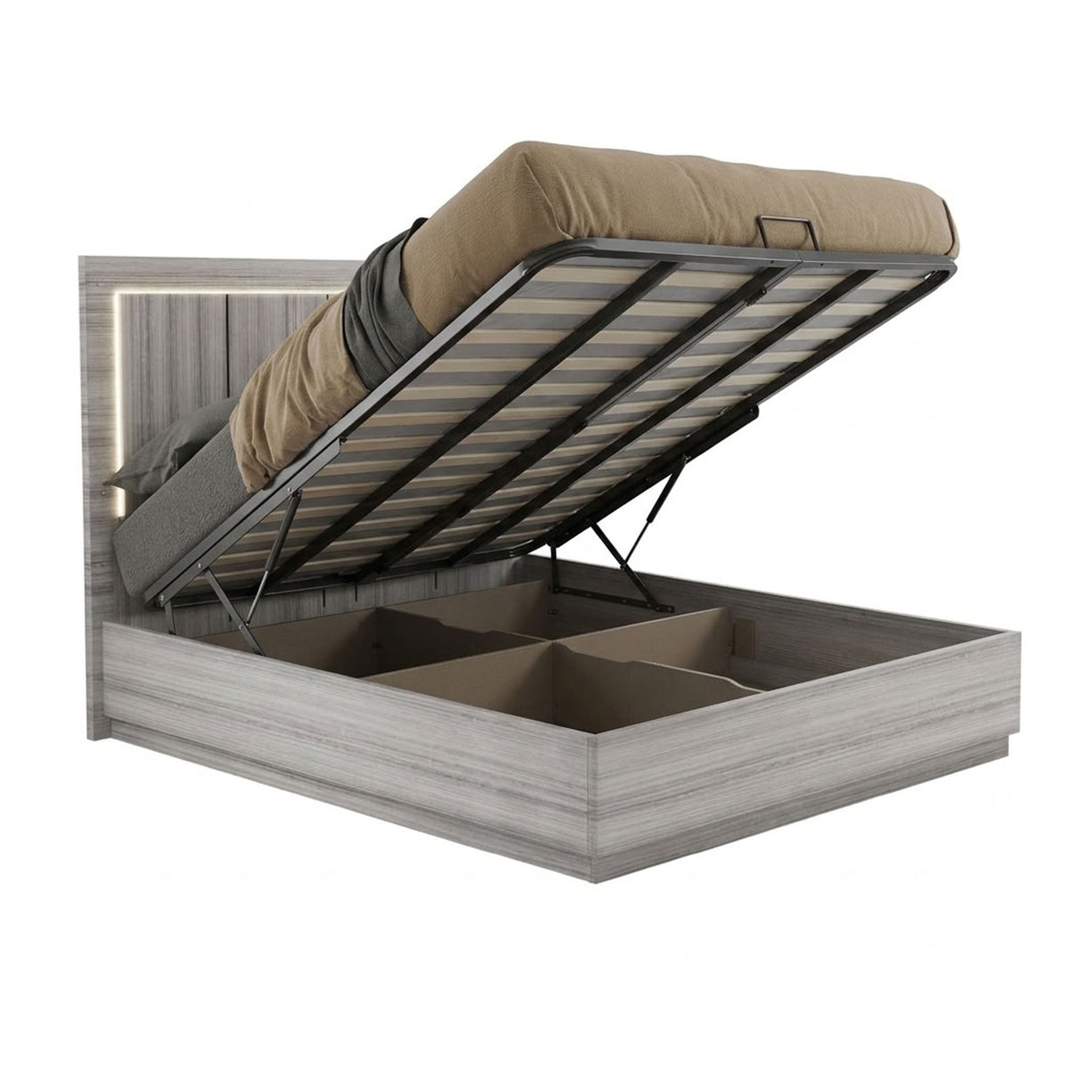 Venice - King Bed - Grey