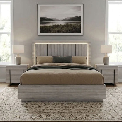Venice - King Bed - Grey