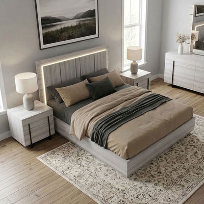 Venice - King Bed - Grey