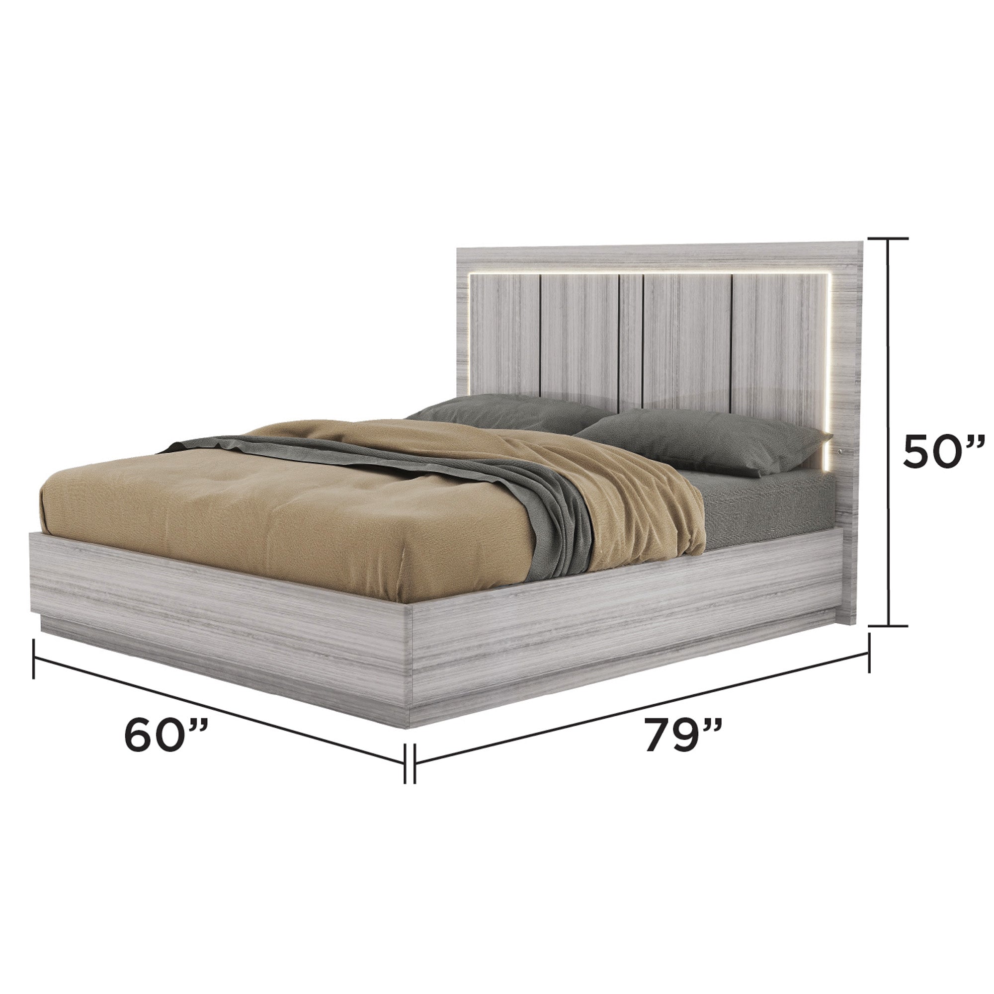 Venice - Queen Bed - Grey