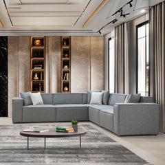 Modular Sectional Sofa - Solaris - Dark Gray Fabric