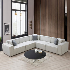 Sofa Modulaire Sectionnel - Solaris - Tissu Beige