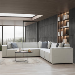 Sofa Modulaire Sectionnel - Solaris - Tissu Beige
