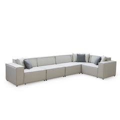 Modular Sectional Sofa - Solaris - Beige Fabric