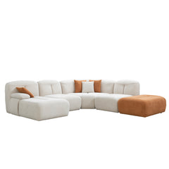 Sofa Modulaire Sectionnel - Kylie - Tissu Beige