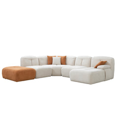 Sofa Modulaire Sectionnel - Kylie - Tissu Beige