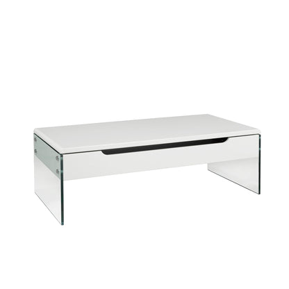 Jake - Coffee Table with Lift Top - Glossy White