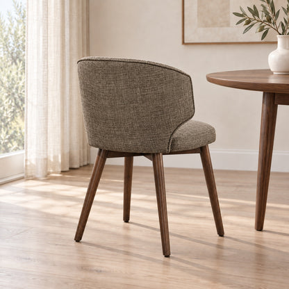 Alvano - Chaise de Salle à Manger - Noyer et Brun