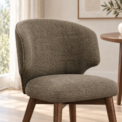 Alvano - Chaise de Salle à Manger - Noyer et Brun