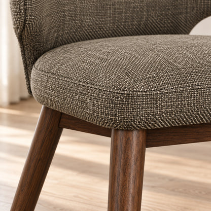 Alvano - Chaise de Salle à Manger - Noyer et Brun