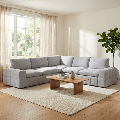Amaro - Sofa Sectionnel Modulaire - Gris Pâle