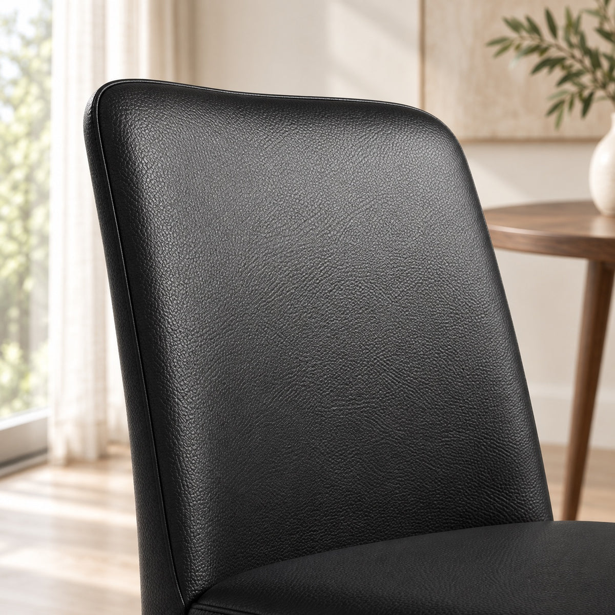 Ariana - Chaise de Salle à Manger - Cuir Noir