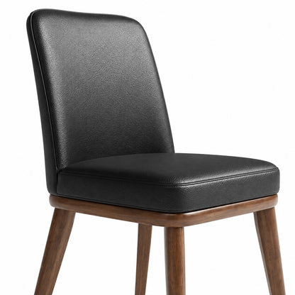 Ariana - Chaise de Salle à Manger - Cuir Noir