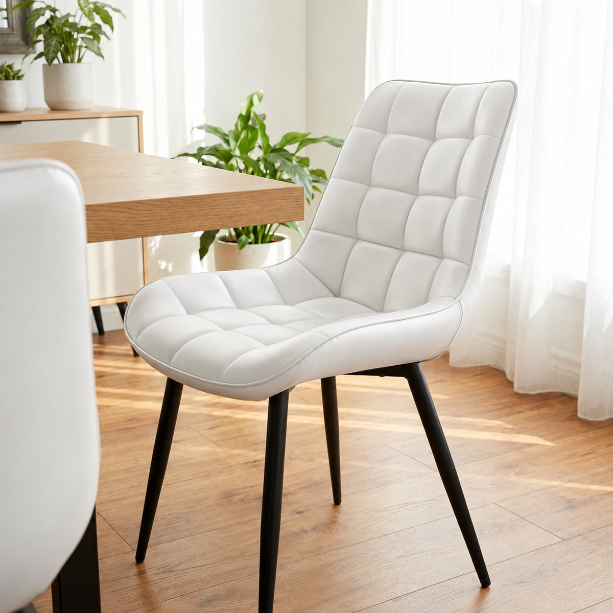 Aurora - Dining Chair - White PU Leather