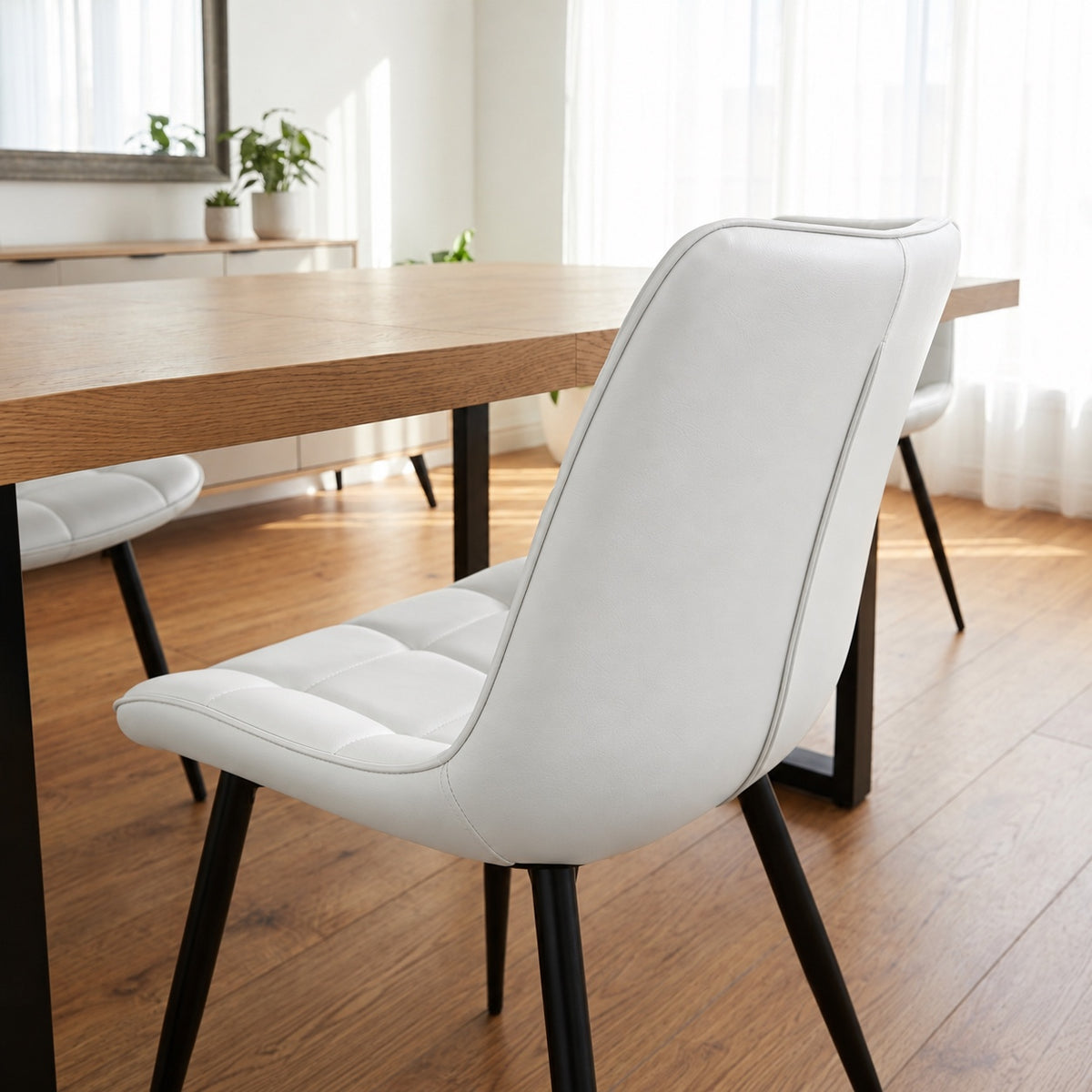Aurora - Dining Chair - White PU Leather