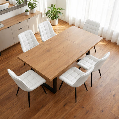 Aurora - Dining Chair - White PU Leather