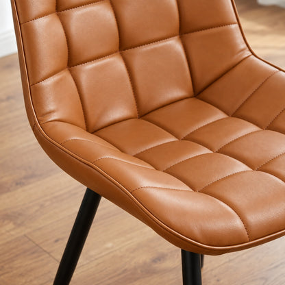 Aurora - Dining Chair - Brown PU Leather