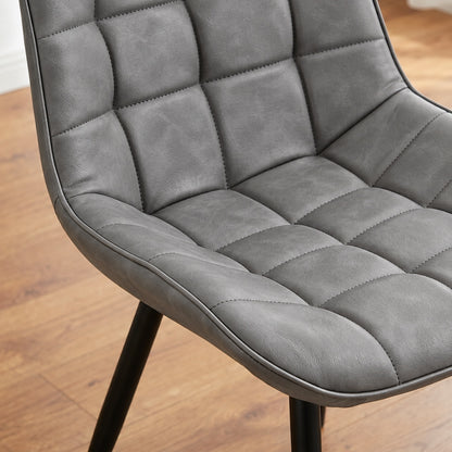 Aurora - Dining Chair - Grey PU Leather