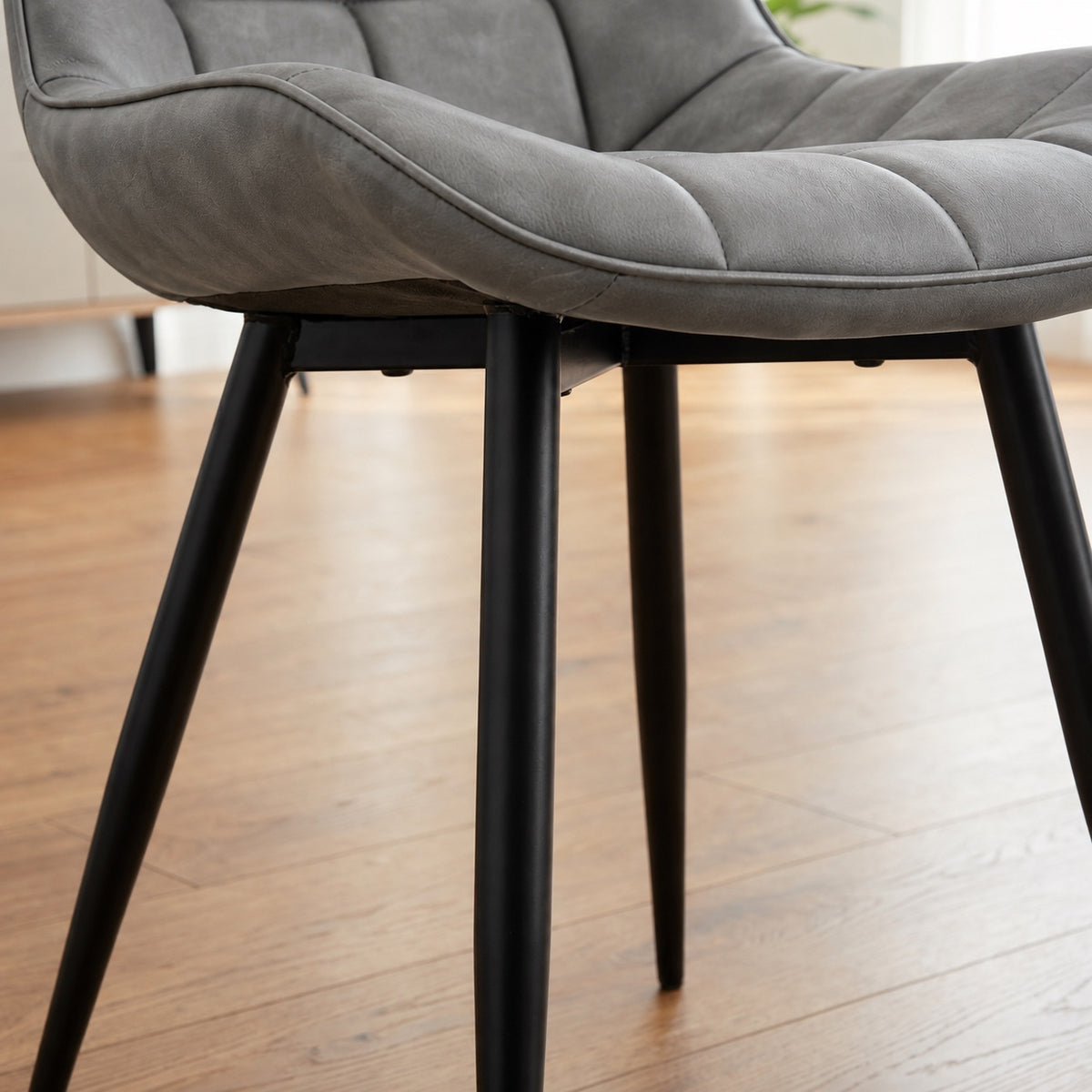 Aurora - Dining Chair - Grey PU Leather
