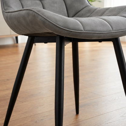 Aurora - Dining Chair - Grey PU Leather