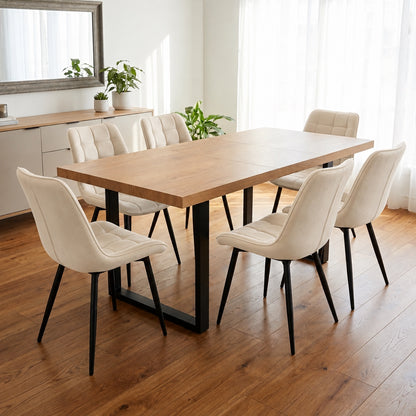 Aurora - Dining Chair - Beige Velvet
