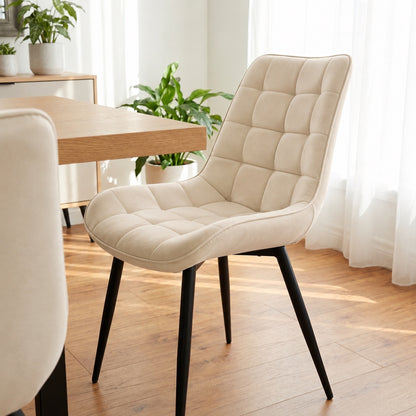 Aurora - Dining Chair - Beige Velvet