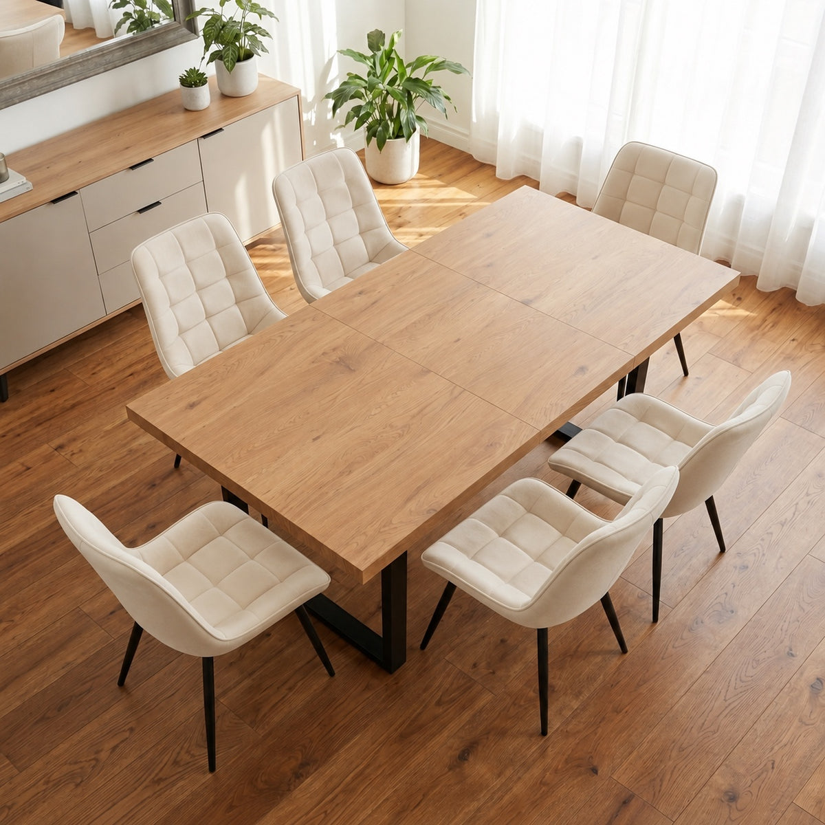 Aurora - Dining Chair - Beige Velvet