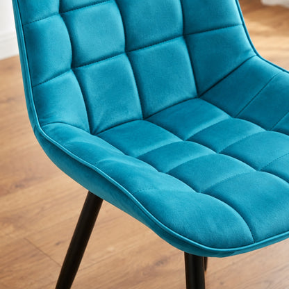 Aurora - Dining Chair - Blue Velvet