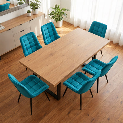 Aurora - Dining Chair - Blue Velvet