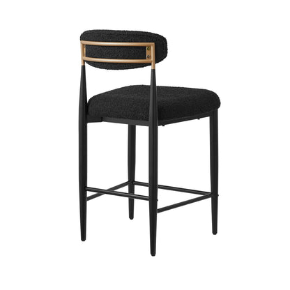 Kodi - Counter Stool - Black Bouclé